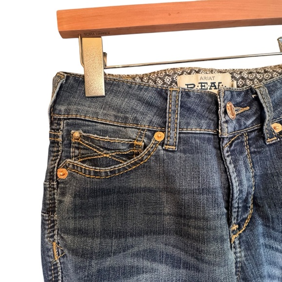 Ariat Bootcut Jeans 26x28 | Blue Denim | Western Vintage Rodeo Style - Picture 6 of 12